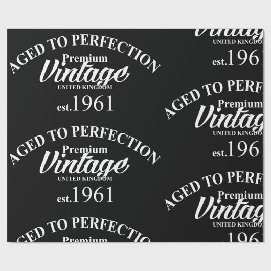 Gejaard tot perfecte 1961 cadeaupapier (Vlak)