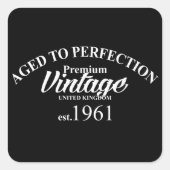 Gejaard tot perfecte 1961 vierkante sticker (Voorkant)