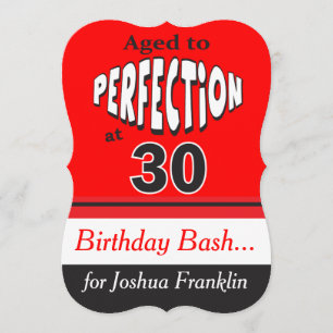 Gejaard tot perfectie op 30 30e verjaardag kaart