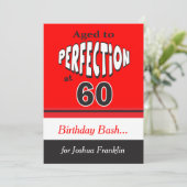 Gejaard tot perfectie op 60 | 60e verjaardag kaart (Staand voorkant)