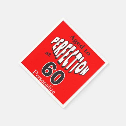 Gejaard tot perfectie op 60 | 60e verjaardag servetten (Hoek)