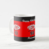 Gejaard tot perfectie op 90 | 90e verjaardag koffiemok (Voorkant links)