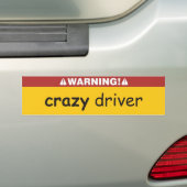 gek bumpersticker (Op auto)