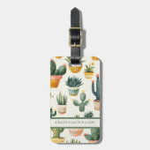"Gek cactus dame! tekst op een cactus ontwerp Bagagelabel (Voorkant verticaal)