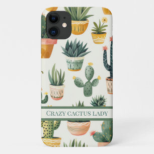"Gek cactus dame! tekst op een cactus ontwerp iPhone 11 Hoesje