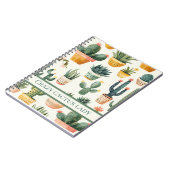 "Gek cactus dame! tekst op een cactus ontwerp Notitieboek (Linkerzijde)