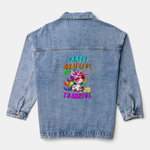 Gek, dankbaar en dankbaar denim jacket