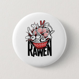 Gek Design van Ramen Noodle Zombie Ronde Button 5,7 Cm