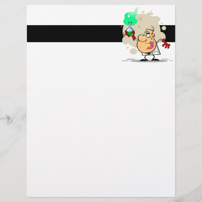 gek gestoorde wetenschapper cartoon (Voorkant)