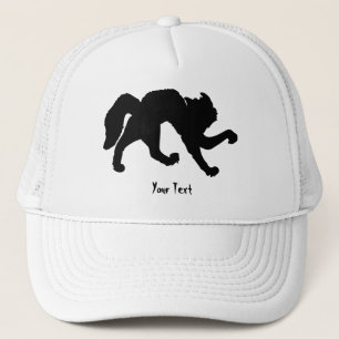 Gek geworden zwarte kat trucker pet