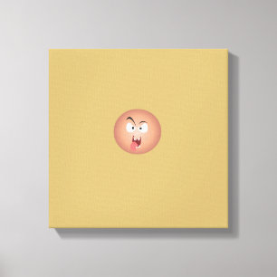 Gek Gezicht Verpakt Canvas Afdruk