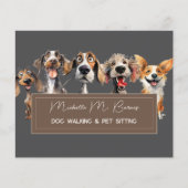 Gek Grappig Hond Walker Sitter QR Code Modern Flyer (Voorkant)