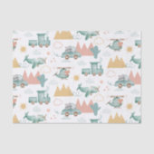 Gek grappig transport en dier. Kinder baby Tissuepapier (Voorkant)