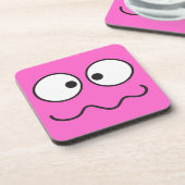 Gek krankzinnig eyed gezichtskruis drankjes onderzetter (Linkerzijde)