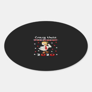 Gek Oom Trump Duck 2020 Gift Grappig Ovale Sticker