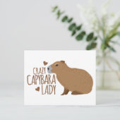gek op capybara briefkaart (Staand voorkant)