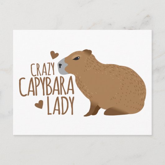 gek op capybara briefkaart (Voorkant)