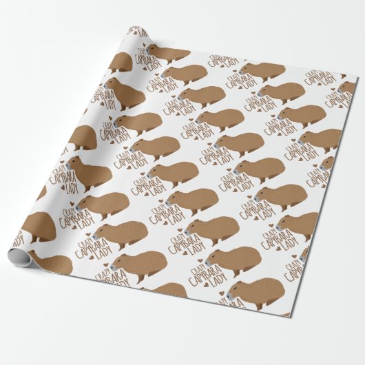 gek op capybara cadeaupapier (Uitgerold)