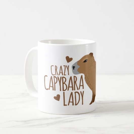 gek op capybara koffiemok (Voorkant links)