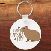 gek op capybara sleutelhanger (Voorkant)