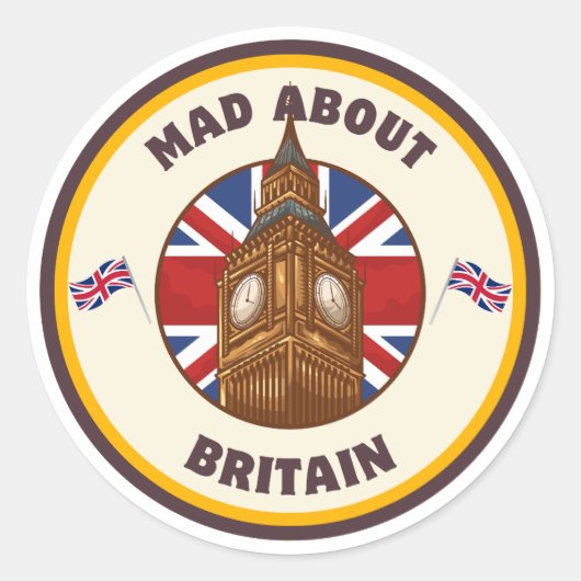 Gek op de Britse Big Ben Sticker (Voorkant)