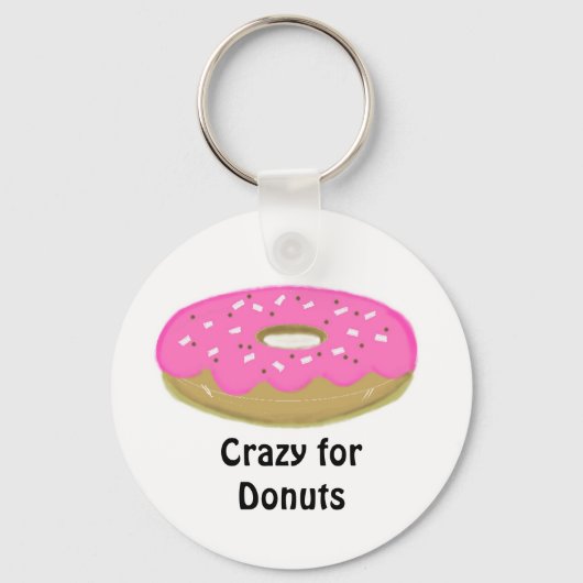 Gek op Donuts Sleutelhanger (Voorkant)