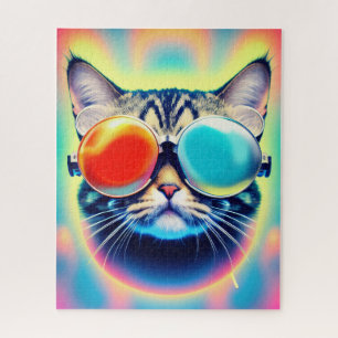 Gek Psychedelic Psychonaut Kitty Cat Legpuzzel