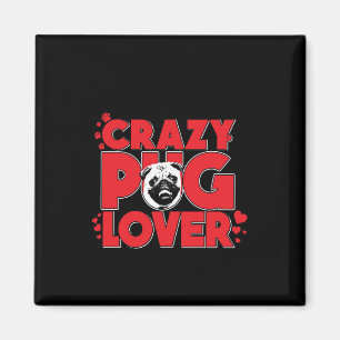 Gek Pug Lover Pug Eigenaar Gift Magneet