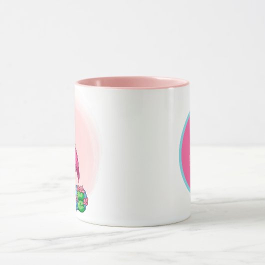Gek roze flamingo dame mok (Midden)