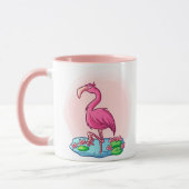 Gek roze flamingo dame mok (Links)