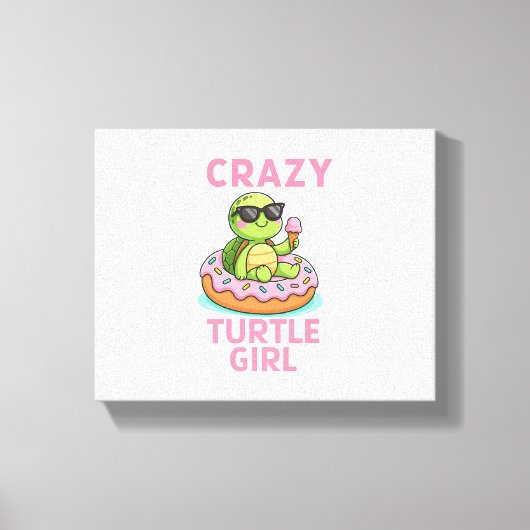 Gek schildpadmeisje canvas afdruk (Voorkant)