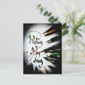 Gek schrijver manifest briefkaart (Staand voorkant)