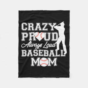 Gek Trots Altijd Luidruchtige Honkbal Moeder Team Fleece Deken