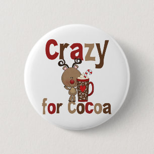 Gek voor Cacao Ronde Button 5,7 Cm