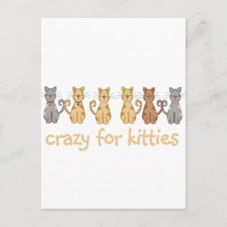 Gek voor de T-shirts en de Giften van Katten Briefkaart
