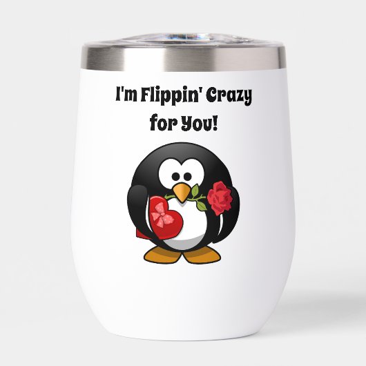 Gek voor U Schattige Valentijnsdag Liefde Penguin (Voorkant)