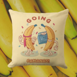 Gek Worden van de Bananen Sierkussen