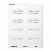 Gekalligrafeerde script elegante verzendadres etiket (Full Sheet)