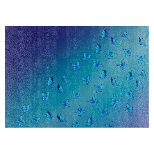 gekantelde Butterflies Snijplank (Voorkant)