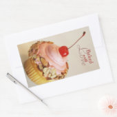 Gekantelde Cherry Cupcake Bakken Stickers (Envelop)