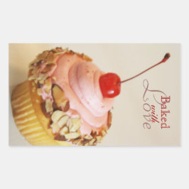 Gekantelde Cherry Cupcake Bakken Stickers