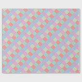 Gekantelde Gingham Patchwork Cadeaupapier (Vlak)