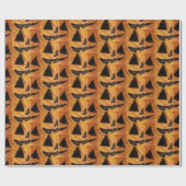 Gekantelde Smile Jack-O-Lantern inpakpapier (Vlak)