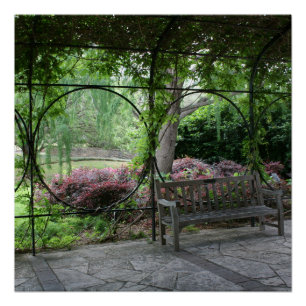 gekantelde tuin perfect poster