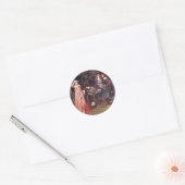 gekantelde tuin ronde sticker (Envelop)
