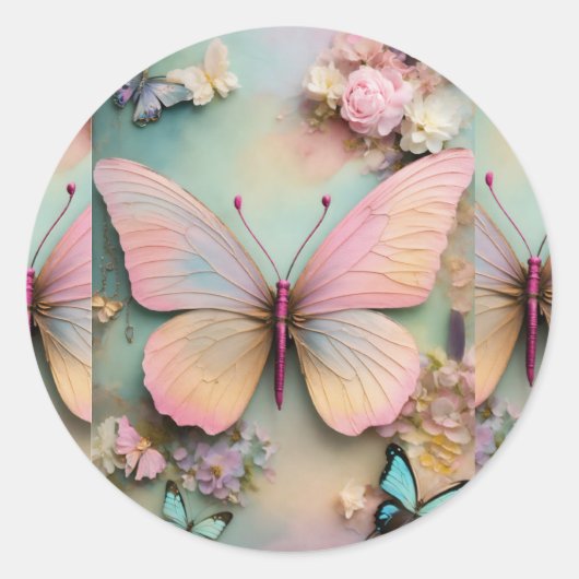 gekantelde tuin ronde sticker (Voorkant)