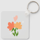 gekantelde tuin sleutelhanger (Achterkant)