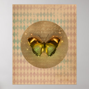 gekantelde vlinder poster