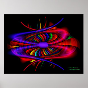 Gekarteld Fijn Fractal van de Parabool Art. Poster