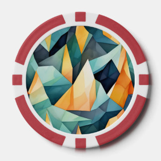 Gekartelde vormen Abstract Poker Chips